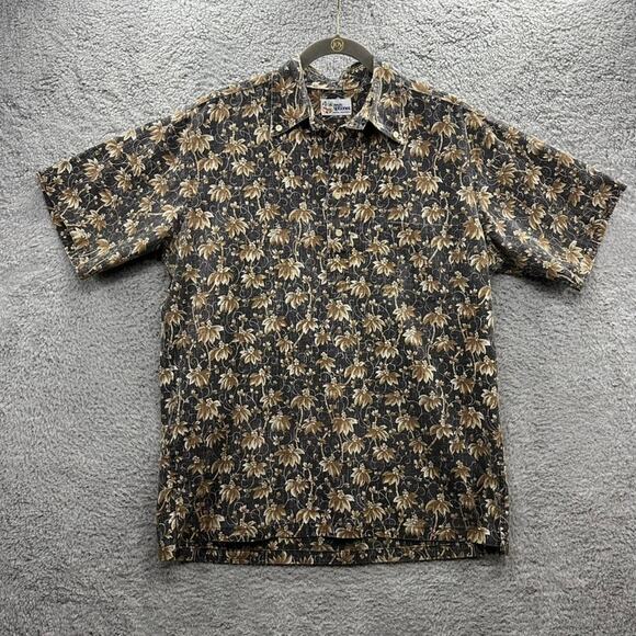 Reyn Spooner Vintage Men's Hawaiian Shirt Reverse Print Short Sleeve Button Up - Picture 1 of 12